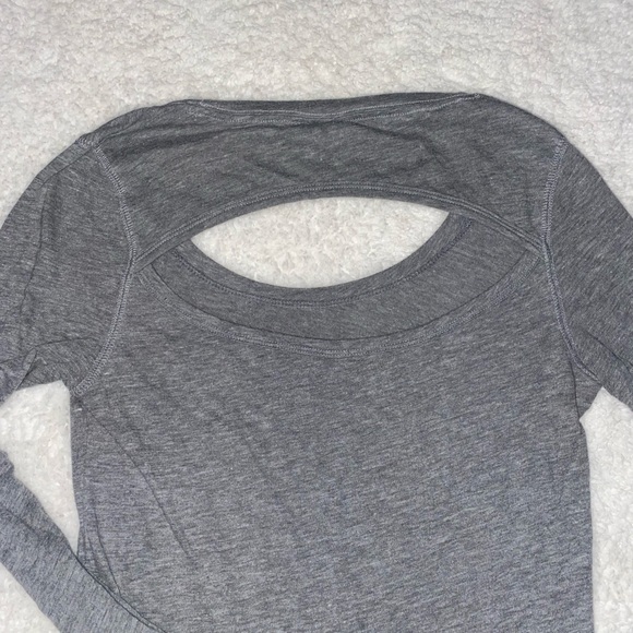 Pink Open Back Long Sleeve Tee - Picture 2 of 3